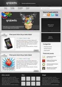 Design a light wordpress theme in photoshop