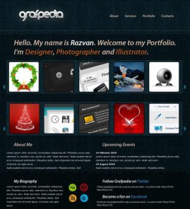 Portfolio Layout Created with Jeans Texture