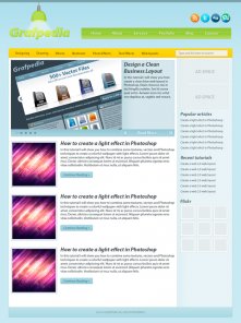 Design a modern blog layout in photoshop