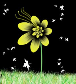 Attractive Yellow Flower Tutorial in Photoshop