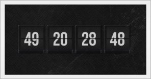 Stylish flash countdown with reflection tutorial