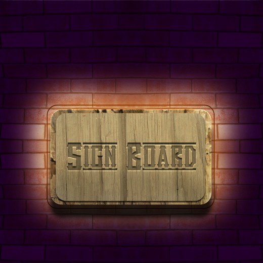 Create a beautiful sign board in photoshop 35