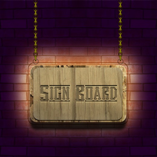 Create a beautiful sign board in photoshop 49