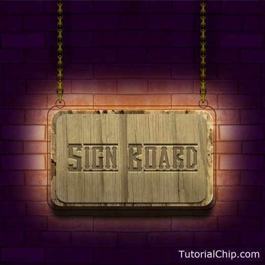 Create a beautiful sign board in photoshop 1