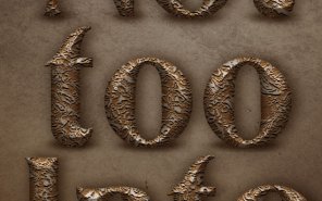 Old Decorated Metal Text Effect