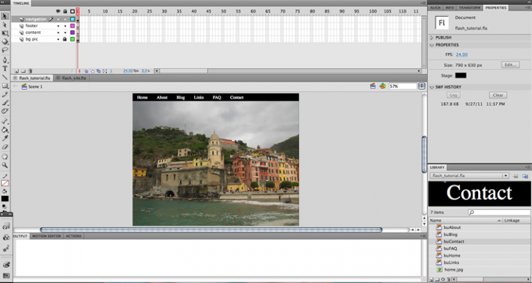How To Create A Flash Website With CS5 11