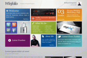 Windows 8 Inspired Portfolio Layout