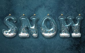 Glossy Snow Globe Text Effect