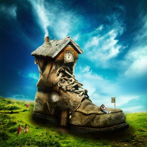 Photo Manipulate a Magical Shoe House Scene