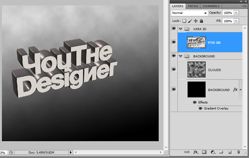 3D Typography Tutorial using Xara3D and Photoshop 15
