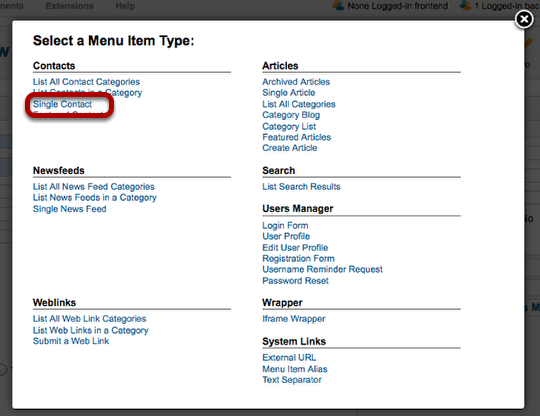 Create a Contact Form in Joomla 9