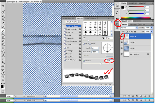 Creating Jeans Texture and Making Custom Brushes in Photoshop 19