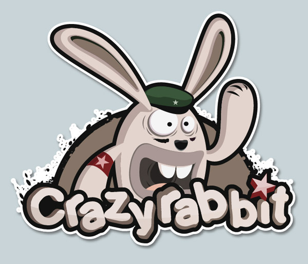 Fun bunny Character Logo