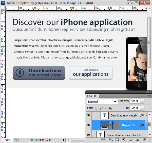 How to design the Metal Template using Photoshop CS5 17