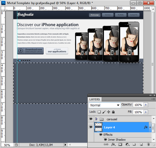 How to design the Metal Template using Photoshop CS5 33