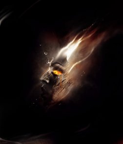 Design a Unique Wooden Face with Fiery Eye and Tear in Photoshop