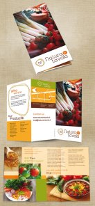 Create a Print Ready Trifold Menu for an Organic Grocery Company