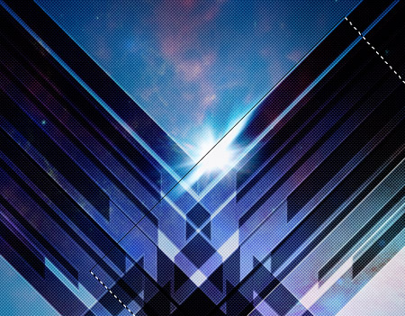How To Create a Cosmic Abstract Shards Poster Design 19