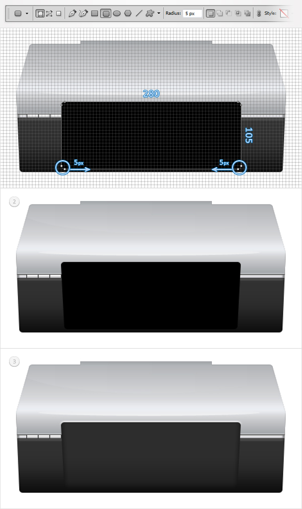 Draw a Detailed Printer Illustration From Scratch in Photoshop 29