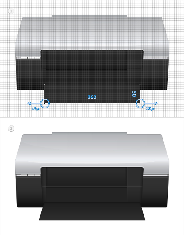 Draw a Detailed Printer Illustration From Scratch in Photoshop 47