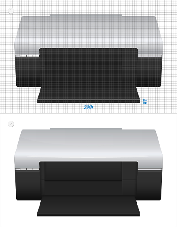 Draw a Detailed Printer Illustration From Scratch in Photoshop 50