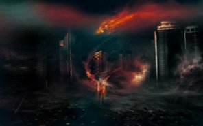 Create a Surreal Dark City with Meteorite Fall Scene in Photoshop