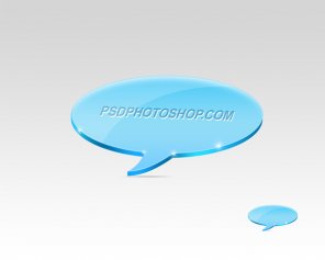 How To Create Glossy Speech Icon in Photoshop
