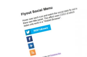 Learn How To Create a CSS3 Animated Flyout Social Menu
