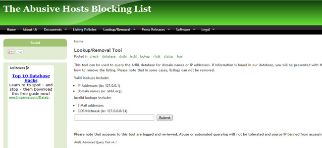 Abusive Hosts Blocking List ahbl Are you on the Google list of Blacklisted Sites? 6 Tools to Check