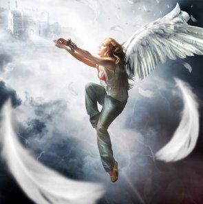 Photo Manipulate a Complex Falling Angel Scene