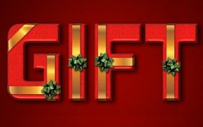 Wrapped Gift Box Text Effect