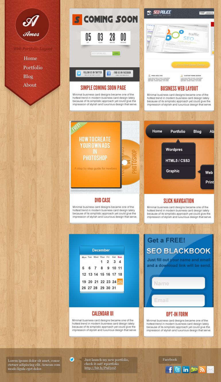 How To Create An Awesome Portfolio Layout In Photoshop Web Layout