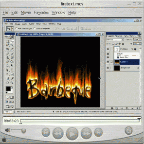 Fire Text (video tutorial)