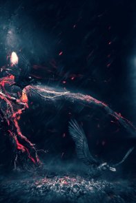 Create a Surreal Burning Tree Scene with Falling Particle Effect in Photoshop