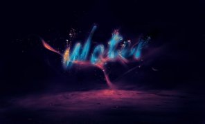 Create a Glowing Liquid Text with Water Splash Effect in Photoshop