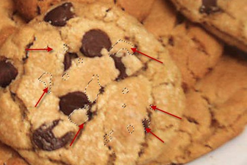 2 quick selection 500x335 Create an Interesting Cookie Bite Text Effect in Photoshop