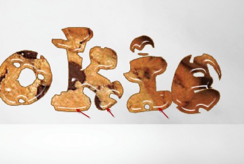 3 effect2 500x336 Create an Interesting Cookie Bite Text Effect in Photoshop