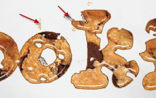 3 pieces 500x316 Create an Interesting Cookie Bite Text Effect in Photoshop