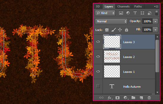Colorful Autumn Text Effect step 5