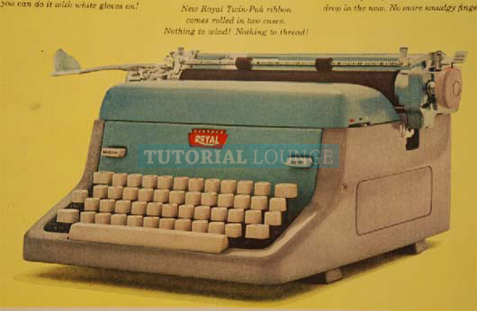 Royal typewriter stock in Photoshop