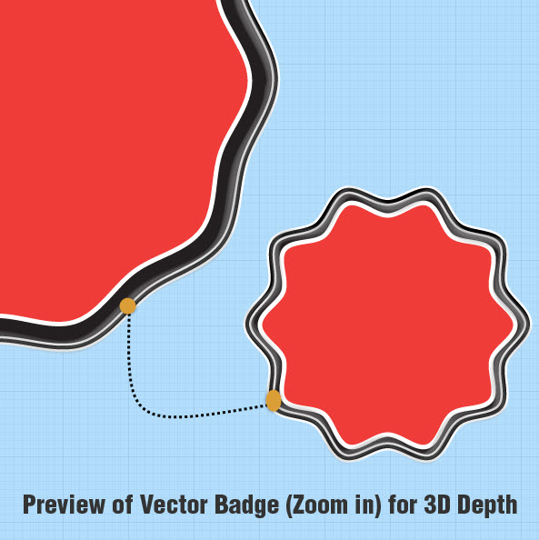 Create 3D Vector Retro Badge 10