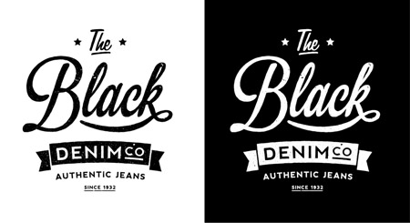 Black Denim vintage logo