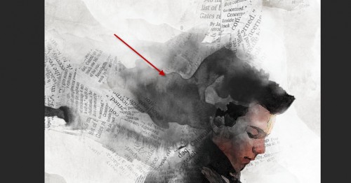 Design Vintage Artwork with Old Newspaper and Watercolor Brush in Photoshop 23
