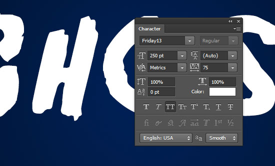 Ghostly Text Effect step 1