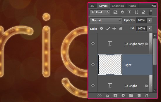 Rope Light Text Effect step 8