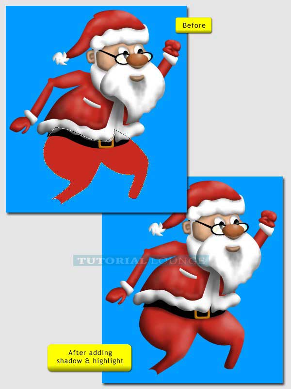 Learn To Draw Walking Santa Using Photoshop 24