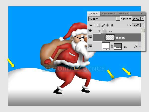Learn To Draw Walking Santa Using Photoshop