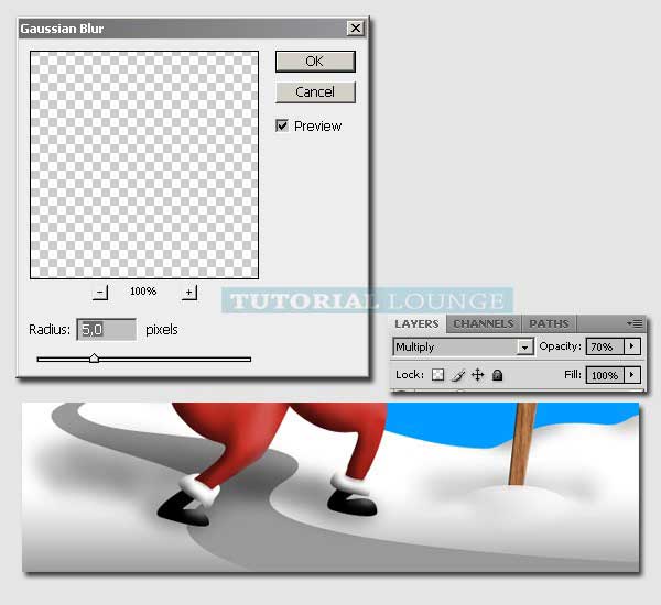 Learn To Draw Walking Santa Using Photoshop 41