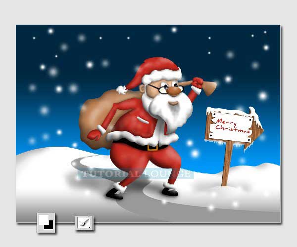 Learn To Draw Walking Santa Using Photoshop