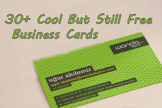 30+ Cool But Still Free Business Cards